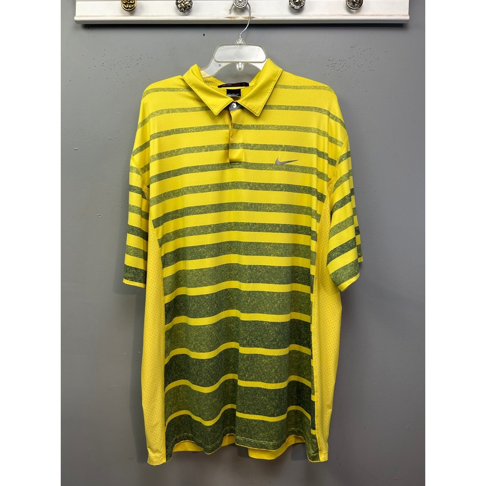 Nike Polo Men XXL Yellow Tiger Woods Collection 518104-721 Innisbrook Copperhead